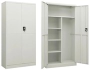 világosszürke acél zárható szekrény 90 x 40 x 180 cm