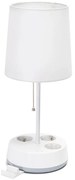 Aigostar - Asztali lámpa aljzatokkal 1xE27/60W/230V fehér