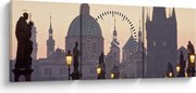 Kép - Károly híd (órával) (90x30 cm)