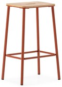 Téglavörös bárszék szett 2 db-os (ülésmagasság 65 cm) Abba – Marckeric