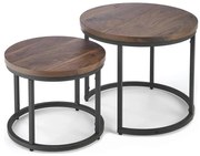 KÉSZLET 2x OREO konferencias asztal, átm. 43/53 cm, fekete/dió