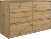 K120 2X3 komód, tölgy