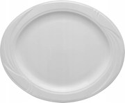 Lubiana Arcadia Ovális Snack Tál 33 cm Fehér Porcelán Fehér