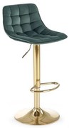 H-120 bárszék sötétzöld, arany