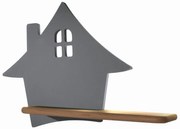 LED gyerekszoba falilámpa polccal HOUSE LED/4W/230V szürke/fa