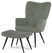 Pihenőfotel lábtartóval L7285 GRN6, zöld