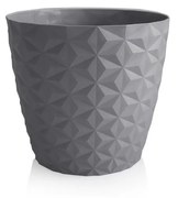Crystal matt újrahasznosított virágtartó 30 cm, kőszürke, 30 cm