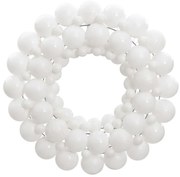 fehér polisztirol karácsonyi koszorú 45 cm