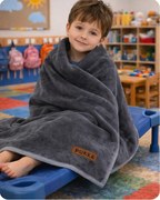 Dupla Fleece takaró oviba-táborba szürke