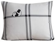 Flanel párnahuzat CUTE PANDA 40x50 cm, fehér
