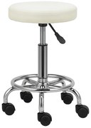 VASHOME Szépségszalonbeli szék, Fodrász szék kerekekkel, fehér