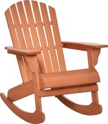 Outsunny Adirondack Fa Hintaágy Természetes Fa 77x94x97 cm Kertbe, Teraszra, Kültéri Rusztikus Stílus 130 kg Teak Szín | Aosom