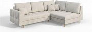 Krémszínű sarokkanapé (jobb oldali) Ariella – Ropez