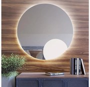 Baltica Design - LED fürdőszobai tükör BRIGHT beépített LED háttérvilágítással, 15W/230V, 4500K, Ø 80 cm, IP65