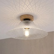 Mennyezeti lámpa JULL WOOD 1xE27/15W/230V tölgy/átlátszó átm. 34 cm
