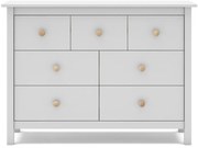 Fehér borovi fenyő alacsony gyerek komód 110x80 cm Max – Marckeric