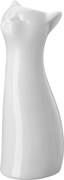 Macska fehér váza 20 cm