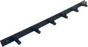 Würth fali ruhafogas 6 akasztóval, acél, matt fekete (460 mm)