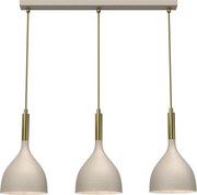 Csillár zsinóron NOAK 3xE27/15W/230V bézs/arany