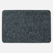 Gumis filc lábtörlő 50x70 cm - Sötétszürke színben bordázott mintával