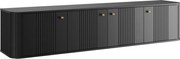 Vesper 4D függő TV-szekrény 187 cm - fekete / arany fogantyúk