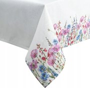 Abrosz dekoratív vízálló Ruby 110x140 Eurofirany fehér rózsaszín virágok