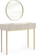 Nicole fésülködőasztal arany tükörrel 60 cm - kasmír / arany lábak