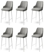 Enox Grey and White bárszék szett, 6 db, 6 db