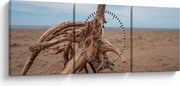 Kép - Áradás a tengeren (órával) (90x30 cm)