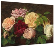 Kép - Henri Fantin-Latour, Roses de Nice on a Table, reprodukciók (70x50 cm)