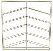 Aranyszínű fali fém bortartó polcos állvány, palackok száma 10 67x66x7,5 cm Cuadro – PT LIVING