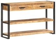 tömör nyers mangófa tálalószekrény 120 x 30 x 75 cm