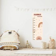 PIPPER. Textil falmatrica "Gyermek magasságmérő névvel  - Szivárvány"
