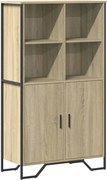 vidaXL sonoma tölgy színű szerelt fa magasszekrény 79,5x35,5x137,5 cm