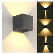 LED Kültéri fali lámpa KREON 2xLED/3W/230V IP54 3000K antracit