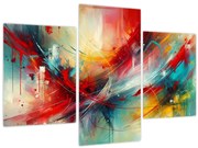 Kép – Absztrakció pirossal (90x60 cm)