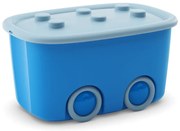 Világoskék műanyag gyerek tárolódoboz 58x39x32 cm Funny Box – KIS