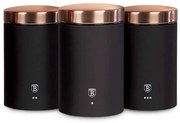 Berlinger Haus rozsdamentes acél 3 részes tároló szett Black Rose Collection