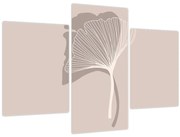 Kép - Bézs színű levelek N⁰4 (90x60 cm)