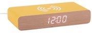 Digitális ébresztőóra vezeték nélküli töltővel Retro Flat LED – Karlsson