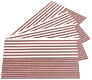 Stripe alátét, barna, 30 x 45 cm, 4 db-os szett