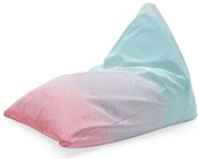 Triangl babzsák vattacukor, rózsaszín / türkiz