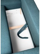 Kék buklé kinyitható sarokkanapé (bal oldali) Quinoa – Bonami Selection