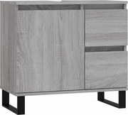 vidaXL szürke sonoma színű szerelt fa fürdőszobaszekrény 65x33x60 cm