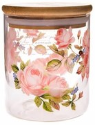 Rose üvegedény bambuszfedéllel, 440 ml