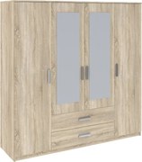Verdana gardróbszekrény 200cm 4D2S Sonoma Oak