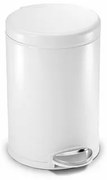Simplehuman Pedálos kerek szemetes 4,5 l, fehér