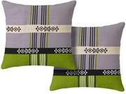 2 darabos DANIELA dekorációs párnahuzat szett, 45x45 cm, zöld