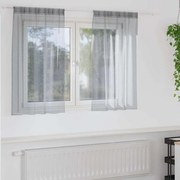 Függönyök függönyökkel 2 pcs Sötétszürke 140x140cm Poliészter