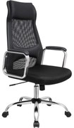 SONGMICS irodai szék, ergonomikus számítógékszék, fejtámlával és deréktámasszal, magasságállítható, fekete